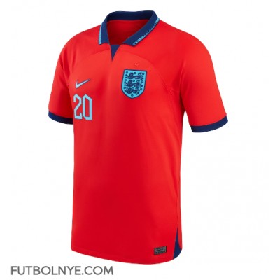 Camiseta Inglaterra Phil Foden #20 Visitante Equipación Mundial 2022 manga corta